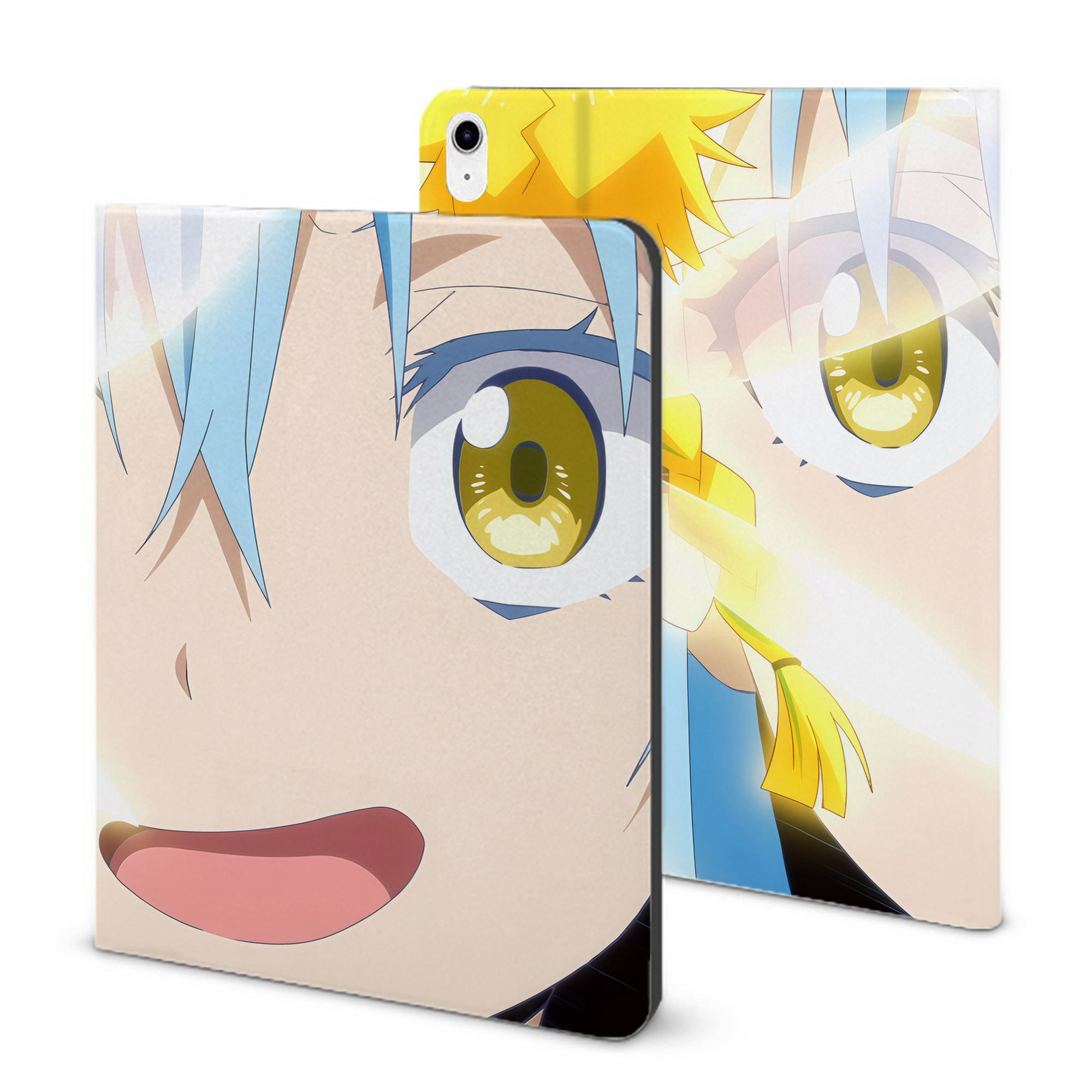 （画像用） 転スラ Regarding Reincarnated to Slime IPad ケース ブック型 PUレザー TPU 耐衝撃 軽量 薄型 ペン収納なし 全面保護 IPad 各モデル対応